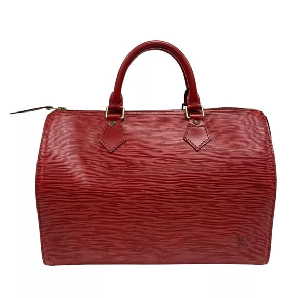 Brown-Bugundy Louis Vuitton Epi Speedy Boston Bag - Picture 2 of 16